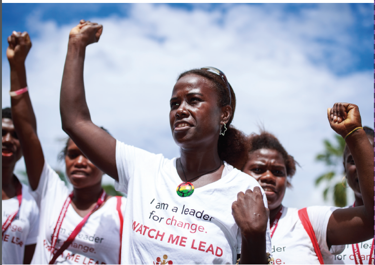 Bridgette Mohin participating in the Young Women’s Leadership Forum, Buka. Autonomous Region of Bougainville